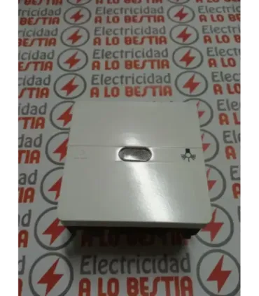 PULSADOR SIMBOLO LUZ CON INDICADOR LUMINOSO NIESSEN TRAZO BLANCO ALPINO 8004.4