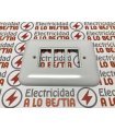 MARCO PLACA RECTANGULAR 3 ELEMENTOS PLASTIMETAL 153 BLANCO