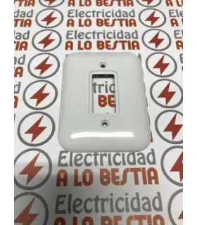 MARCO PLACA RECTANGULAR 1 ELEMENTO PLASTIMETAL 151 BLANCO