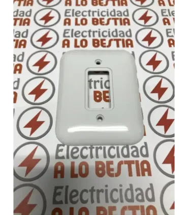 MARCO PLACA RECTANGULAR 1 ELEMENTO PLASTIMETAL 151 BLANCO
