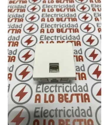 TOMA DE TELEFONO RJ12 6 CONTACTOS LEGRAND MOSAIC 074342 BLANCO