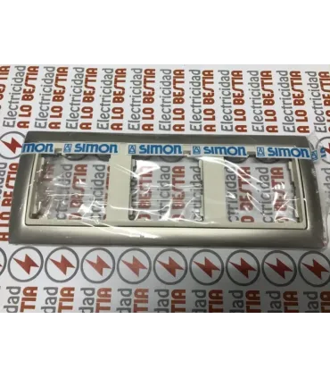 MARCO EMBELLECEDOR 3 ELEMENTOS SIMON 82 COLOR CAVA MATE - MARFIL 82734-34