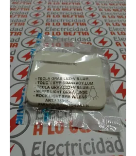 TECLA PULSADOR SIMBOLO LUZ CON INDICADOR VISOR TRANSPARENTE SIMON 75 BLANCO MARFIL 75016-31