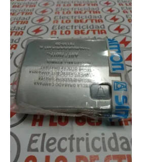 TECLA PULSADOR SIMBOLO CAMPANA SIMON 75 ALUMINIO 75017-33