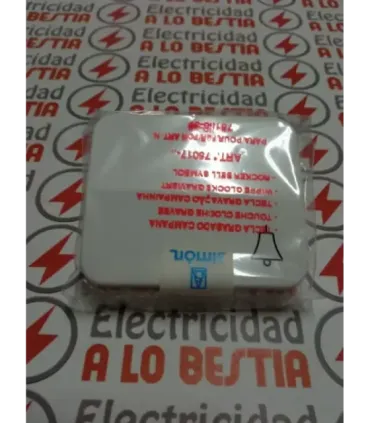 TECLA PULSADOR SIMBOLO CAMPANA SIMON 75 75017-30 BLANCO NIEVE