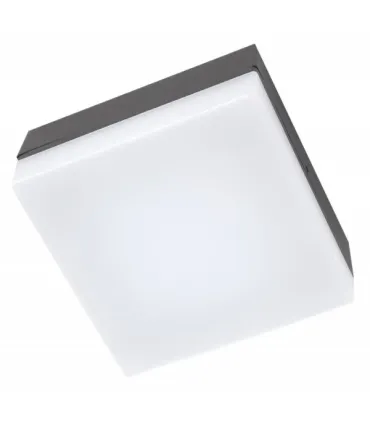 PLAFON EXTERIOR AZIBO GRIS OSCURO 4.2W 4000K 400LM IP54 (14x14x6)