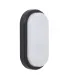 APLIQUE EXTERIOR SURF OVAL NEGRO 18W 6400K 1200LM IP65 (9.9x19.9x4.8)