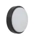 APLIQUE EXTERIOR SURF REDONDO NEGRO 12W 6400K 960LM IP65 (5.4x21x21)
