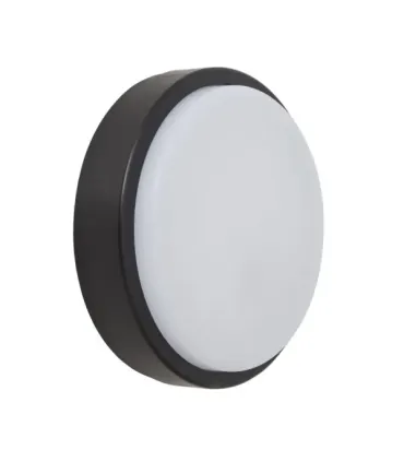 APLIQUE EXTERIOR SURF REDONDO NEGRO 20W 6400K 1440LM IP65 (4.8x16)