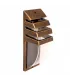 APLIQUE EXTERIOR ROMERO ORO/NEGRO 1XE27 (34x12x11)