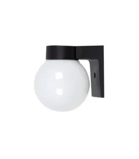 APLIQUE EXTERIOR GLOBO NEGRO 1XE27 (18x15x16)