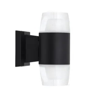 APLIQUE EXTERIOR JAMAICA NEGRO 2 LUCES 18W 4000K 1440LM IP65 (21x15x9)