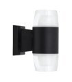 APLIQUE EXTERIOR JAMAICA NEGRO 2 LUCES 18W 4000K 1440LM IP65 (21x15x9)