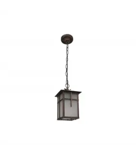 COLGANTE EXTERIOR PENSAMIENTO MARRON 1XE27 (25x15)