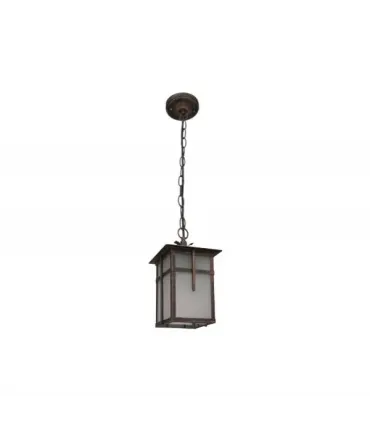 COLGANTE EXTERIOR PENSAMIENTO MARRON 1XE27 (25x15)