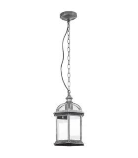 COLGANTE EXTERIOR AMAPOLA NEGRO/PLATA 1XE27 (40-70x20x20)