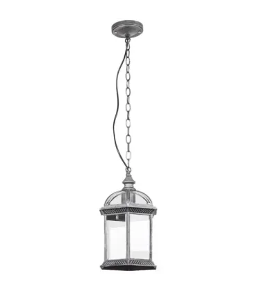 COLGANTE EXTERIOR AMAPOLA NEGRO/PLATA 1XE27 (40-70x20x20)