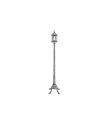 FAROLA EXTERIOR AMAPOLA PORTATIL PLATA 1XE27 (190x48x48)