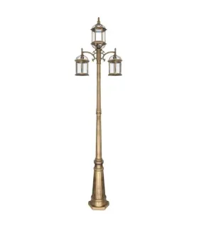 FAROLA EXTERIOR AMAPOLA NEGRO/ORO 3XE27 (233x60x20)