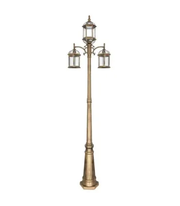 FAROLA EXTERIOR AMAPOLA NEGRO/ORO 3XE27 (233x60x20)