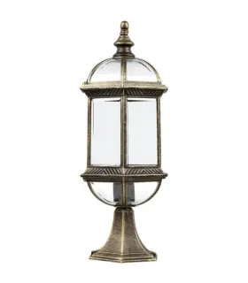 SOBREMURO EXTERIOR AMAPOLA NEGRO/ORO 1XE27 (50x20x20)