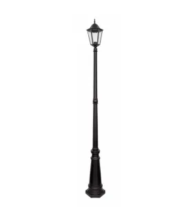 FAROLA EXTERIOR LISA NEGRO 1XE27 (216x24x24)