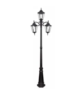 FAROLA EXTERIOR LISA NEGRO 3XE27 (230x61x20)