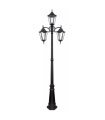 FAROLA EXTERIOR LISA NEGRO 3XE27 (230x61x20)