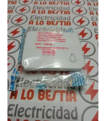 TECLA PULSADOR LUZ SIMON 75 BLANCO NIEVE 75018-30