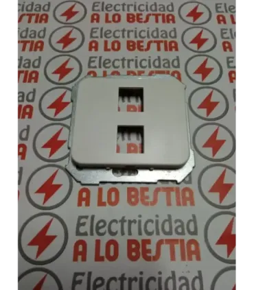 ADAPTADOR 2 CONECTORES RJ-45 CAT5. AMP SIMON 75 BLANCO NIEVE 75589-30