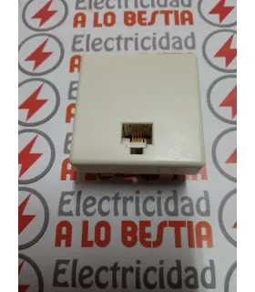 TOMA TELEFONO PARA 4 CONEXIONES SIMON 27 ANTIGUA BLANCO MARFIL 27480-32