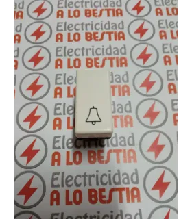 PULSADOR CAMPANA ESTRECHO SIMON 27 ANTIGUA BLANCO MARFIL 27150-31