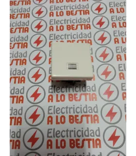 INTERRUPTOR UNIPOLAR CON INDICADOR LUMINOSO SIMON 27 ANTIGUA BLANCO MARFIL 27104-32