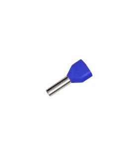 BOLSA 100 UND. PUNTERA AISLADA AZUL 2 X 2,5 MM