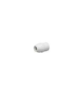 PORTALÁMPARAS MINI E14 INTERIOR LATÓN BLANCO