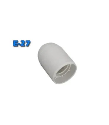 PORTALÁMPARAS E-27 ROSCADO BLANCO