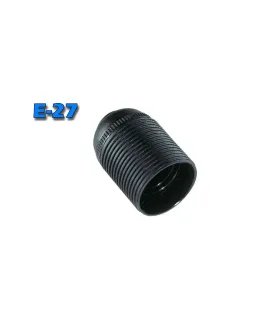 PORTALÁMPARAS E-27 ROSCADO NEGRO
