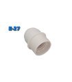 PORTALÁMPARAS E-27 ROSCADO CON TOPE BLANCO