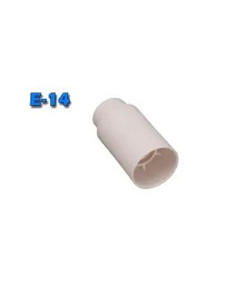 PORTALÁMPARAS E-14 LISO BLANCO