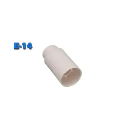 PORTALÁMPARAS E-14 LISO BLANCO