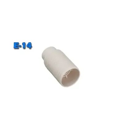 PORTALÁMPARAS E-14 ROSCADO BLANCO