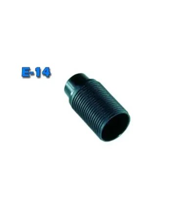 PORTALÁMPARAS E-14 ROSCADO NEGRO