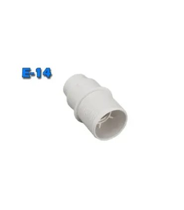 PORTALÁMPARAS E-14 ROSCADO TOPE BLANCO