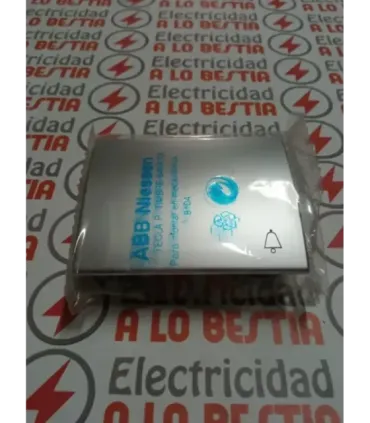 TECLA PULSADOR TIMBRE NIESSEN OLAS 8404 TITANIO