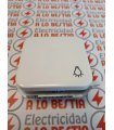 PULSADOR CON GRABADO LUZ SIMON 31 BLANCO NIEVE 31651-30