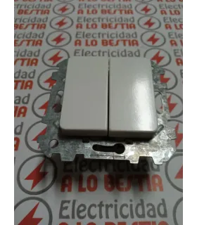DOBLE INTERRUPTOR NIESSEN LISSA 5111 BLANCO ALPINO
