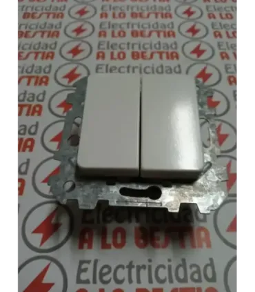 DOBLE INTERRUPTOR NIESSEN LISSA 5111 BLANCO ALPINO