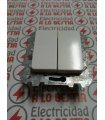DOBLE INTERRUPTOR NIESSEN LISSA 5111 BLANCO ALPINO