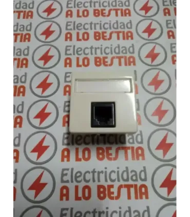 TOMA DE TELEFONO 4 CONTACTOS NIESSEN STYLO BLANCO MARFIL 2217