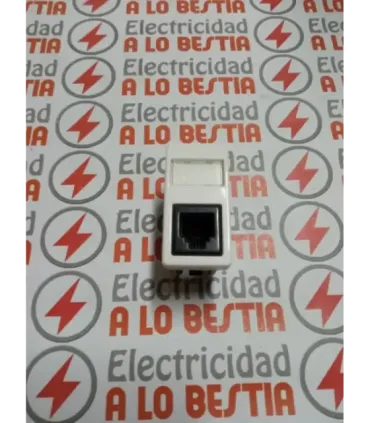 TOMA DE TELEFONO 4 CONTACTOS ESTRECHO NIESSEN STYLO BLANCO ALPINO 2117